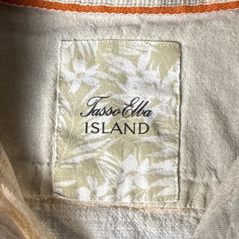 Tasso Elba Island Medium Men’s Short Sleeve Shirt Beach Surf Vacation - Image 3 of 4