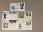Five '50 Israel fdc with two stamps