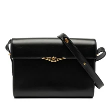Cartier Leather Shoulder Bag Women Black One Size