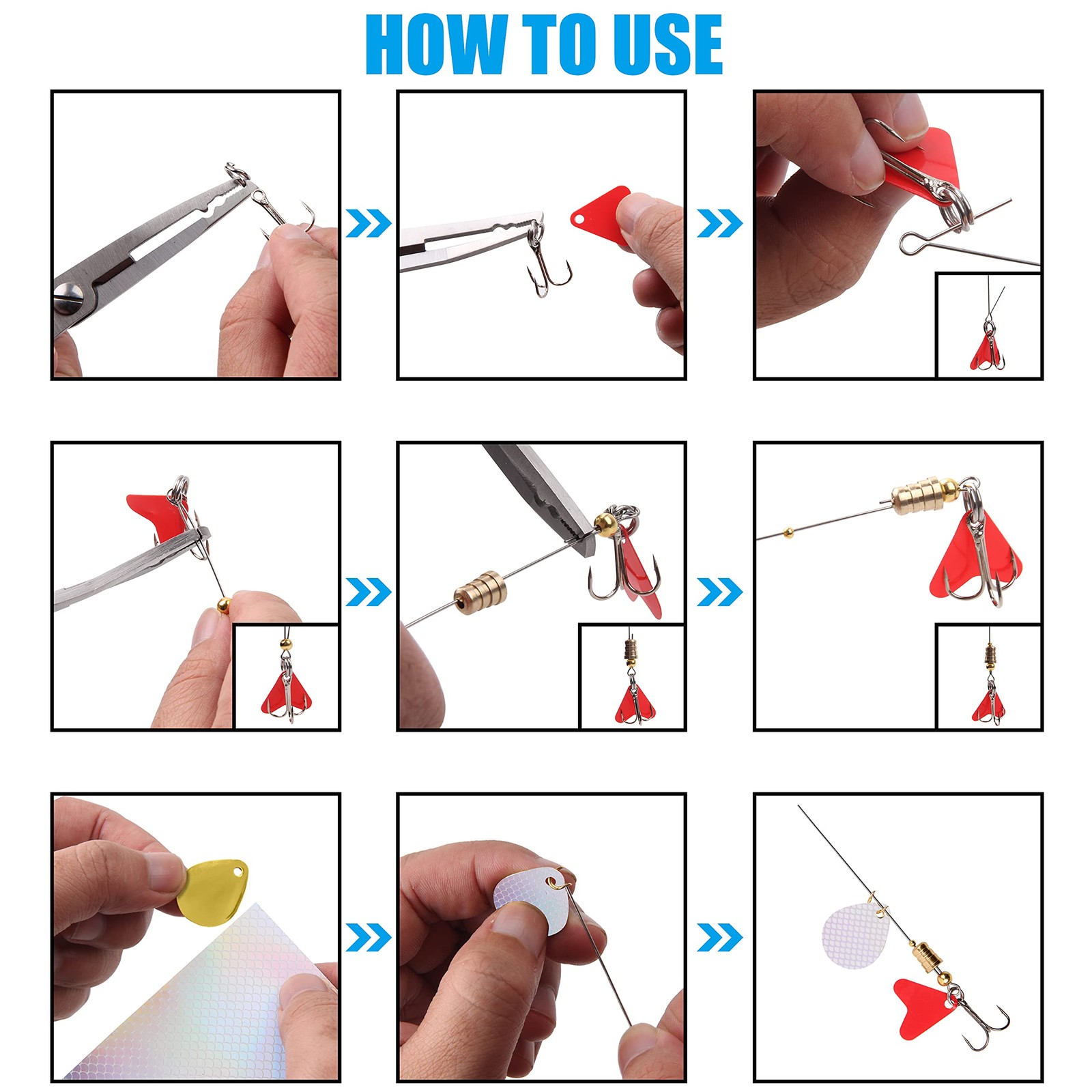 Spinner Making Kit DIY Fishing Lure Spinnerbaits Spoon Rigs Kit Colorado Spin... - Image 7