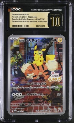 CGC PRISTINE 10 Detective Pikachu STAMPED PROMO 098/SV-P 2023