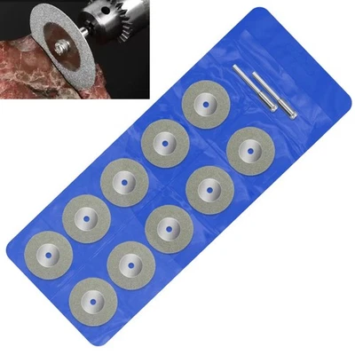 MARKENLOS 10Stück 35mm Diamant Trennscheibe 2 Dorn Glas Metall Schleifscheibe für Dremel