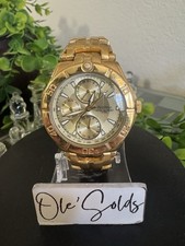 Armitron Men  s 165 Water Resist Steel Gold Tone Quartz Watch