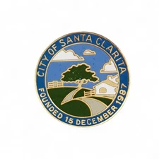 City of Santa Clarita Lapel Hat Pin California Seal Founded 1987