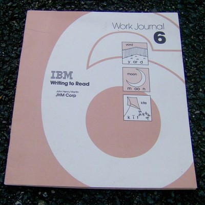 vintage 1986 IBM Computer Learning WRITING TO READ educational school workbook