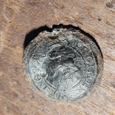 Dug Relic British Button Military, 4th Regt of Foot, Kings Own, Napoleonic era
