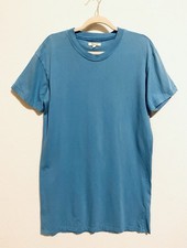 Madewell T Shirt Dress Womens Medium Blue Pocket Tee Mini Knit Comfy Stretchy