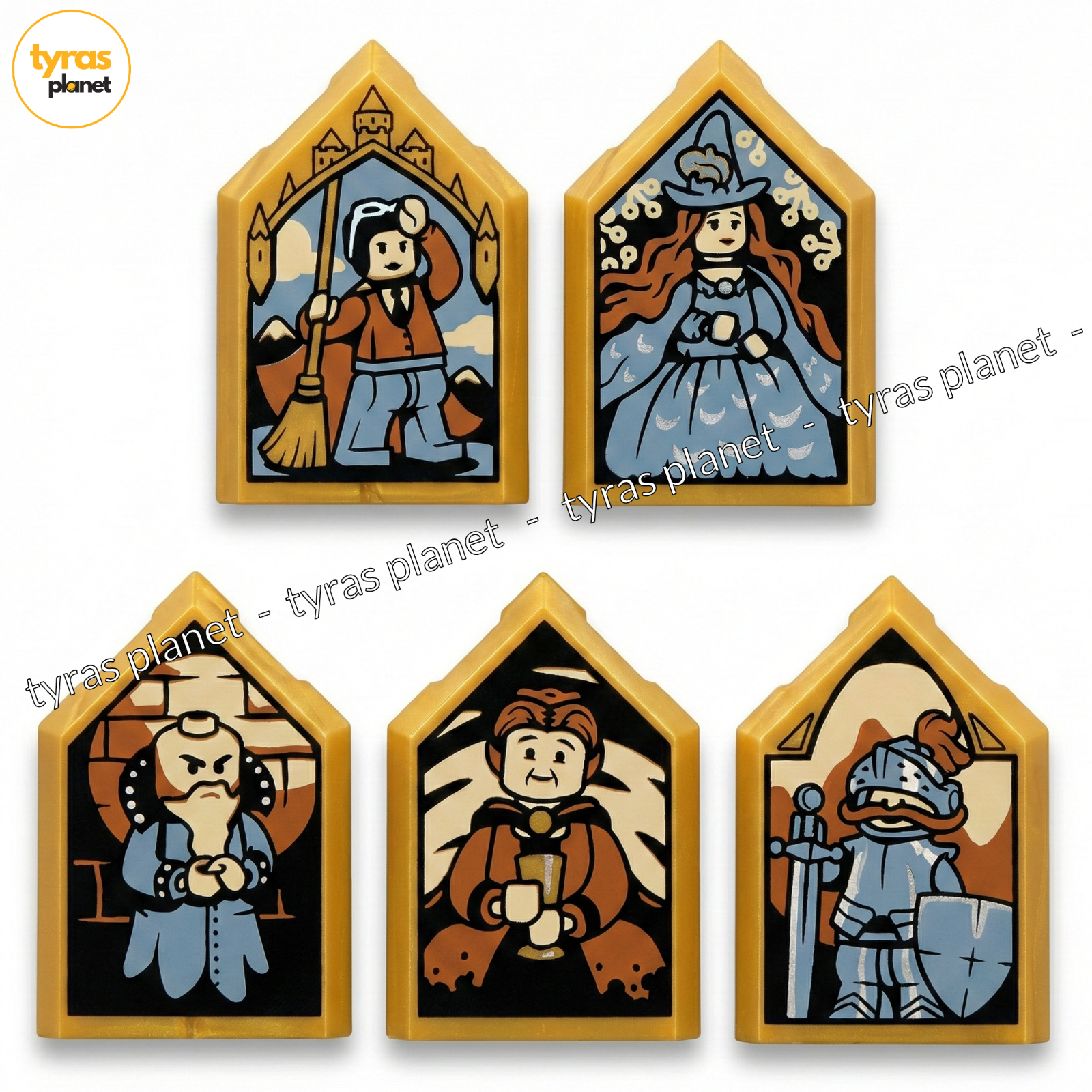 Lot of 5 LEGO Harry Potter Collectible Pentagonal Tiles Brand New