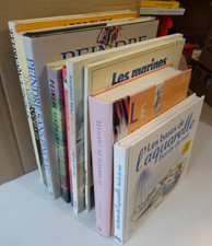 lot de 9 livres apprentissage peinture artiste peintre aquarelle gouache loisirs