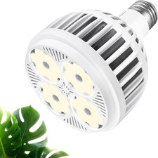 22W LED Grow Light, E26 Socket, Full Spectrum 4000K, High CRI 95, White Shell, E
