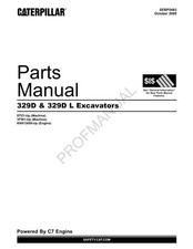 Caterpillar Cat 329D 329D L Excavator Parts Catalog Manual SEBP5483