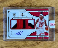 Ayo Dosunmu Panini National Treasures Rookie Patch Auto /25 Bulls Wolves RC RPA
