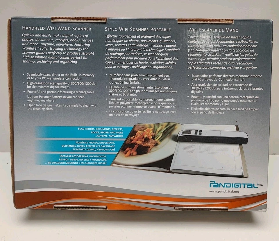 Pandigital Wireless Handheld WiFi Wand Scanner - Brand New - Blue - Image 3 of 4