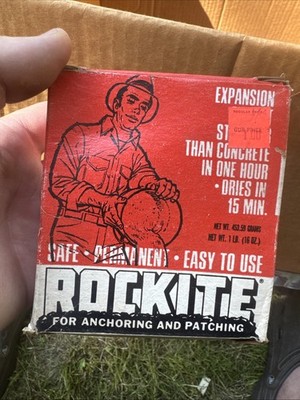 NEW ROCKITE 10001 1LB BOX ANCHORING PATCHING EXPANSION CEMENT PATCH 3 Pack