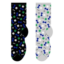 Bones & Paw Print Socks - New