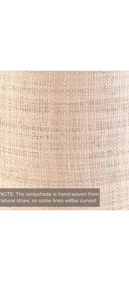 GO & SO Set of 2 Medium Drum Lampshade Woven Lampshades 13" Top x 13" Bottom - Image 4 of 4