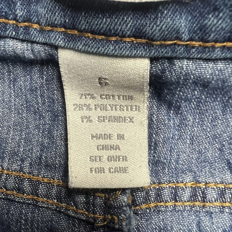 Falda vaquera Per Se talla 6 mini dobladillo crudo Foto 3 de 4