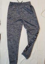 Adidas Youth Joggers Gray Pockets Black Logo Sweatpants Size L 14/16