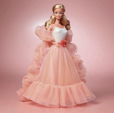 holiday barbie peach dress Barbie Signature Peaches 'n Cream Doll Blonde Hair 2025 40th IN STOCK