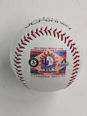 1998 Arizona Diamondbacks First Spring Training Game Baseball A's / Diamondbacks