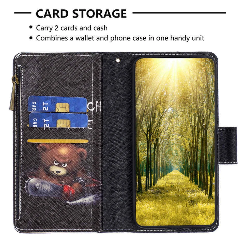 For Samsung S24 Plus S23 S22 S21 S20 S10 S9 Wallet Card Stand Leather Case Cover - Image 3 of 4