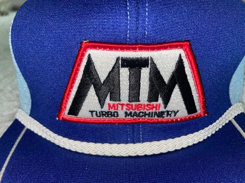 Cappello Berretto Vintage MITSUBISHI TURBO MACHINERY MTM Giapponese Giappone Auto da Corsa Camionista - Foto 2 di 18