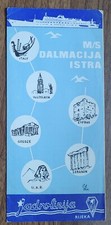 60er Jahre Jadrolinija MS Dalmacija & MS Istra. Kreuzfahrt Prospekt Jugoslawien nach UAR