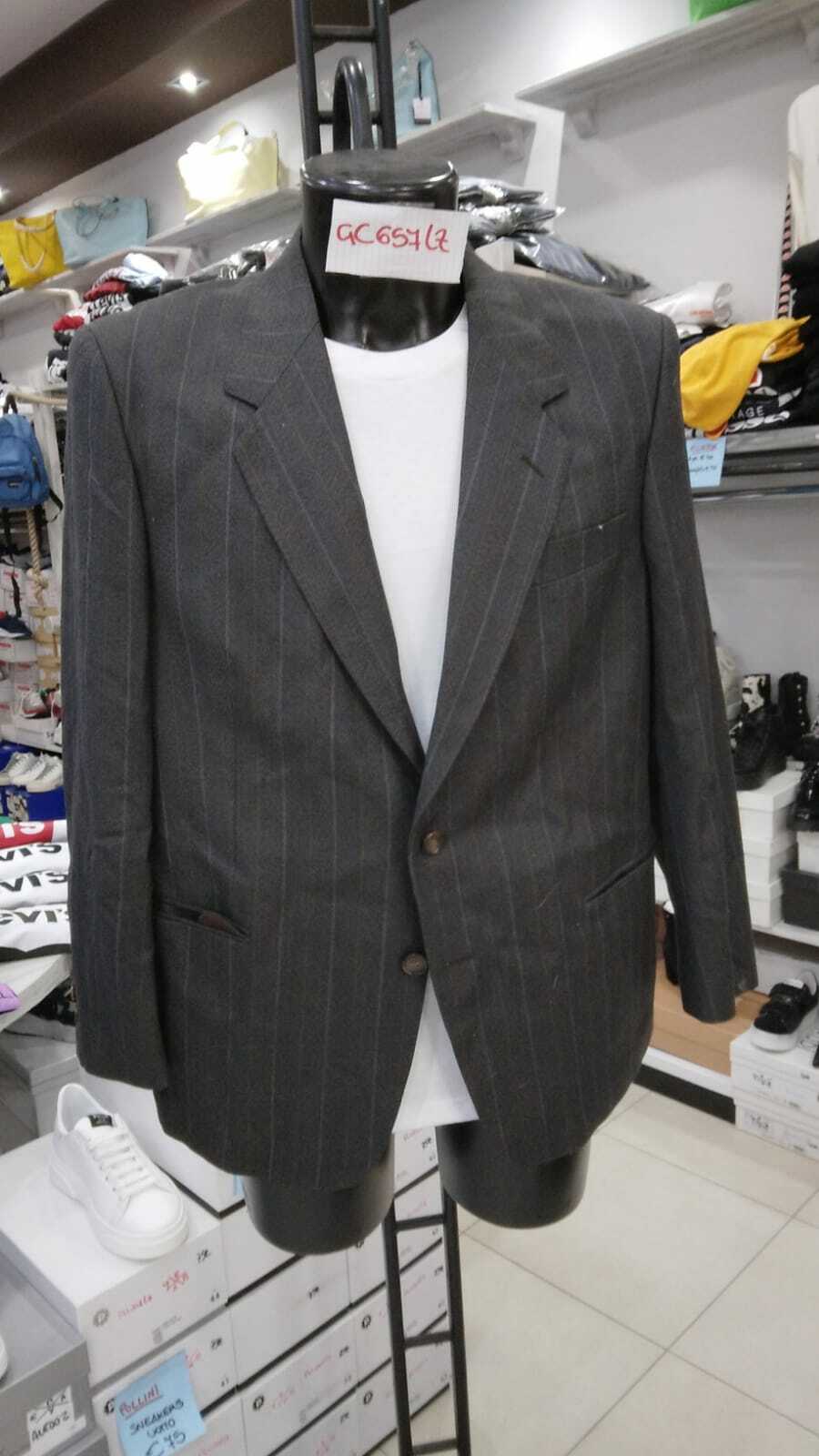 Lanificio Campore Men's Jacket Man Wool Grey Vintage Size 46 GC657LZ