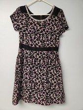 Marc by Marc Jacob’s Womens 4 Silk Fit & Flare Mesh back Geometric Print Dress