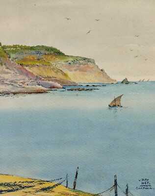 LLORENÇ BRUNET. MATTE SCHIENE. AQUARELL AUF PAPIER. SPANIEN, 20. JAHRHUNDERT