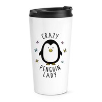 VerrüCkte Pinguin Damen Reise Becher Tasse Lustig Thermo Becher Tiere
