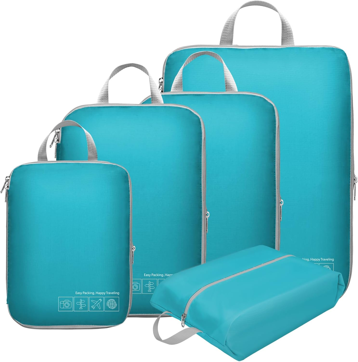 Compression Packing Cubes for Travel - Travel Bags Luggage Organizers Travel Ess-image
