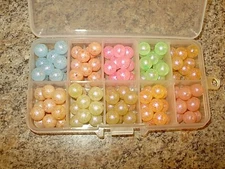 NEW!!! 10mm 10 Color PURPLE IRIDESCENT UV TROUT & STEELHEAD Bead Assortment Box 
