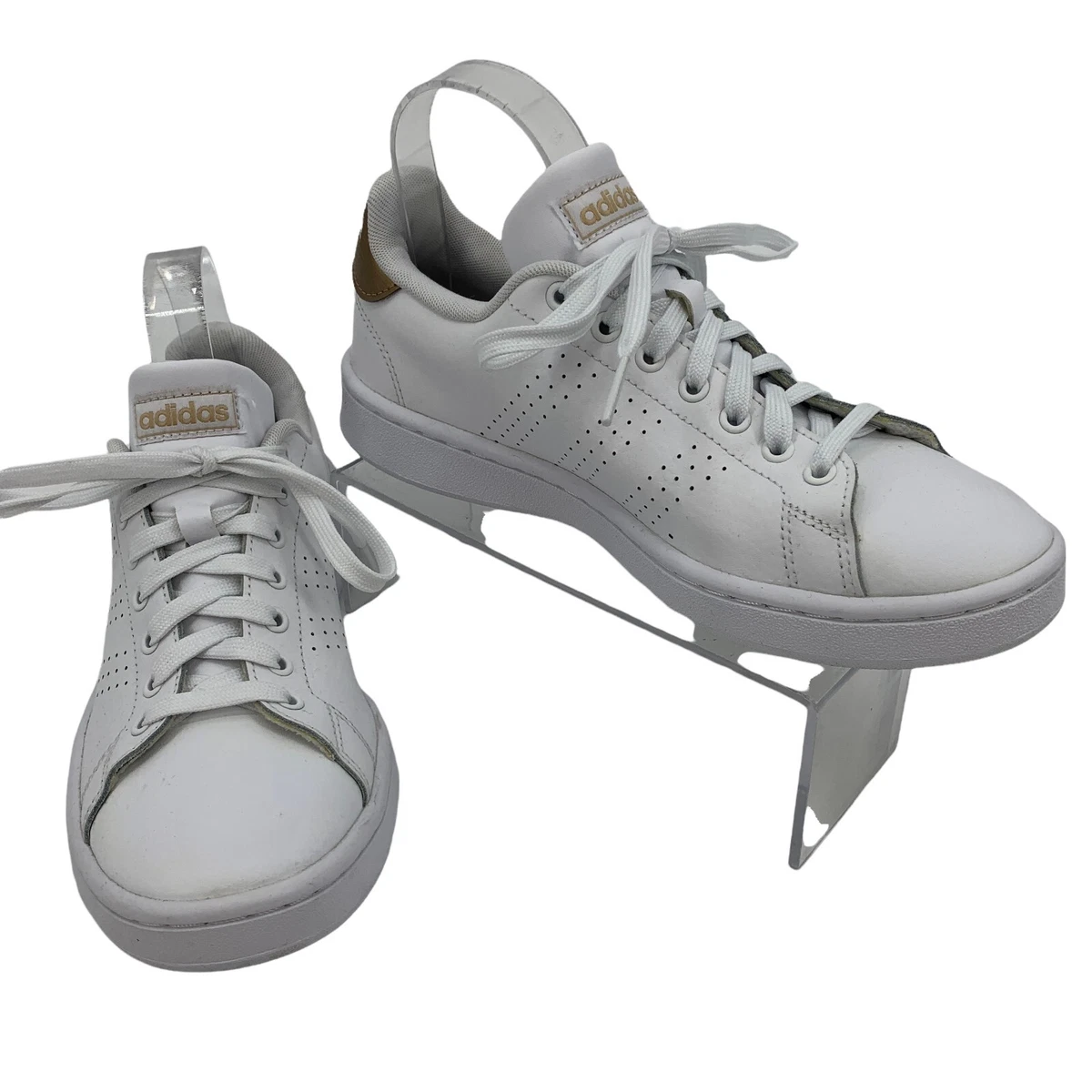 Adidas cloudfoam ultimate clearance white and gold
