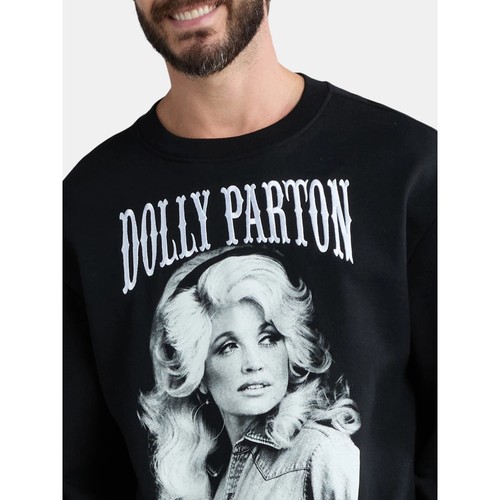 Dolly Parton Men's Graphic Print Sweatshirt with Long Sleeves, Size: XS(30/32) - Picture 3 of 5