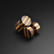 Sono Legno Finto Gauge Plug Con Coccodrillo Righe Dilatatore Orecchio Stretcher