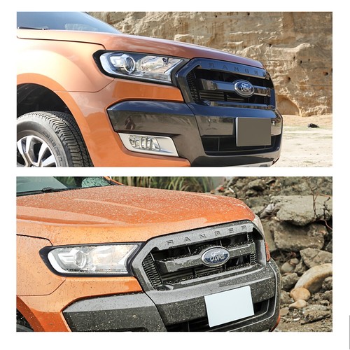 Embellecedores de faros negro mate para Ford Ranger Raptor 2015-2022 Wildtrak XLT - Imagen 5 de 10