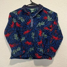 Vintage 90  s Kids L.L. Bean Fleece Pullover Size Medium 5-6 