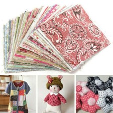 50Pcs Assorted Fat Quarters Bundle Quilt Quilting Cotton Fabric Sewing DIY
