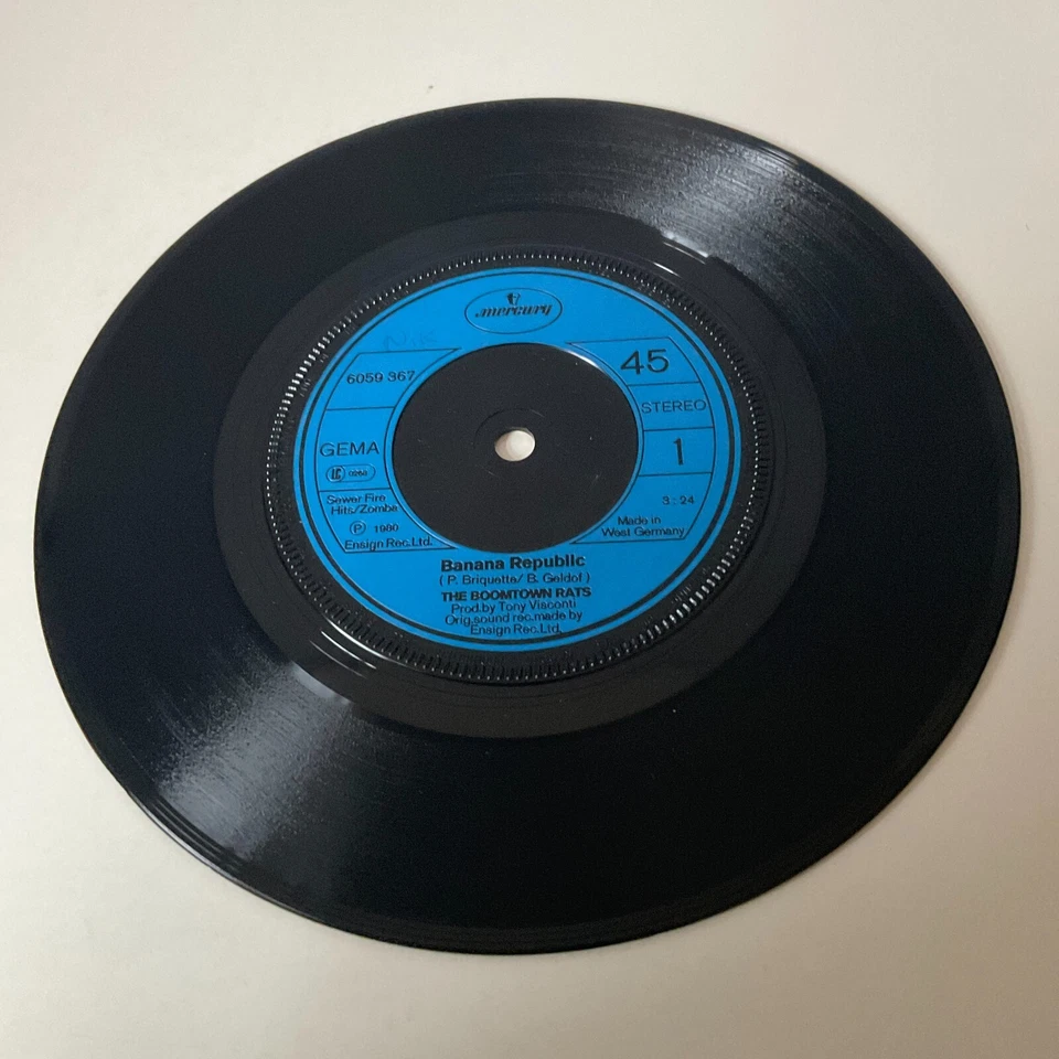 Boomtown Rats - Banana Republic / Man At The Top 7" Vinyl Single 1980 Mercury EX Foto 4 de 4