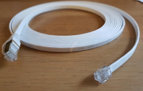 10M CAT7 RJ11 RJ45 FLAT BT ADSL+INFINITY FIBRE COPPER BROADBAND CABLE LEAD SOLID - Picture 2 of 9