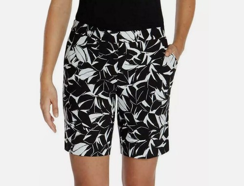 Pantalones Cortos Mario Serrani Talla 4 Cómodos Elastizados Control Abdomen Nuevos con Etiquetas 9" Entrepierna Golf - Imagen 2 de 31