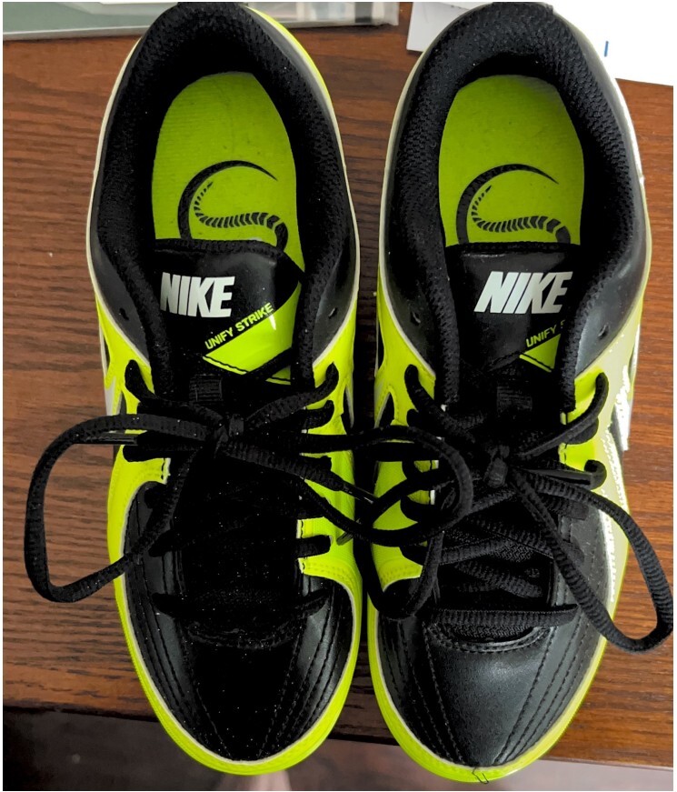 green metal softball cleats