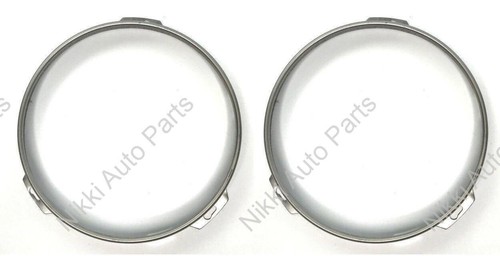 Pair Stainless Headlight Retaining Rings for 1947-1957 Ford Cars & Pickup Trucks