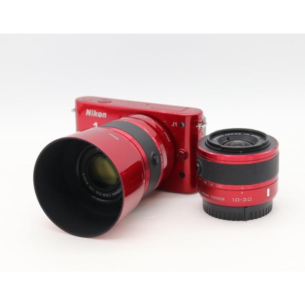 Nikon1 J1 Double Zoom Kit Red | eBay