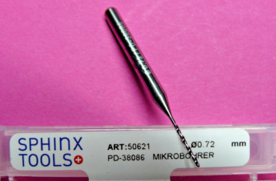1 piece SPHINX tools solid carbide micro drill Ø 0.75 mm item: 50621 new & original packaging