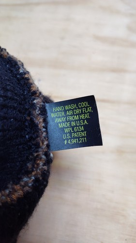 Vintage Unisex 3M Thinsulate Winter Hat Thermal Insulation Warm Beannie Blue USA - Picture 3 of 16