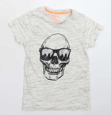 Matalan Jungen grau Baumwollmischung T-Shirt Größe 6 Jahre