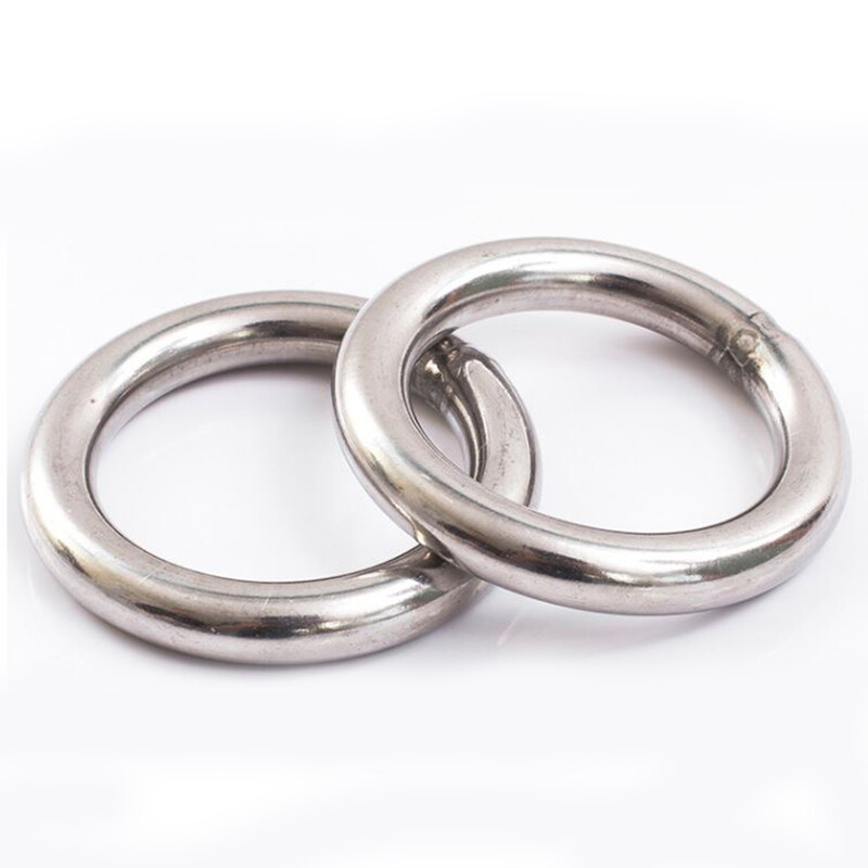 304 Stainless Steel Round Rings Solid Welded Metal O Ring 20mm 30mm 40mm - 100mm