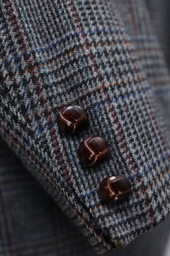 PENDLETON VINTAGE TWEED mens gray plaid WOOL sport coat suit jacket blazer 40 R - Picture 11 of 16
